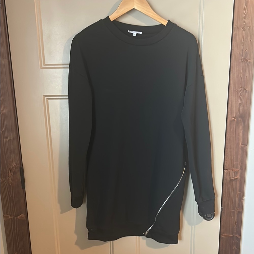 By The Way zipper sweatshirt dress